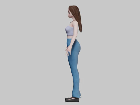 Basic Standard girl V30262 3D Model