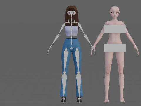 Basic Standard girl V30262 3D Model