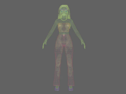 Basic Standard girl V30262 3D Model