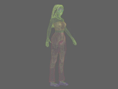 Basic Standard girl V30262 3D Model
