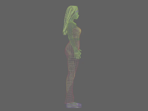 Basic Standard girl V30262 3D Model
