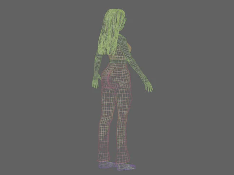 Basic Standard girl V30262 3D Model