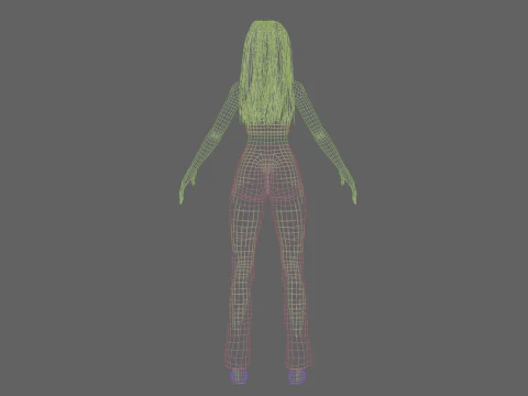 Basic Standard girl V30262 3D Model