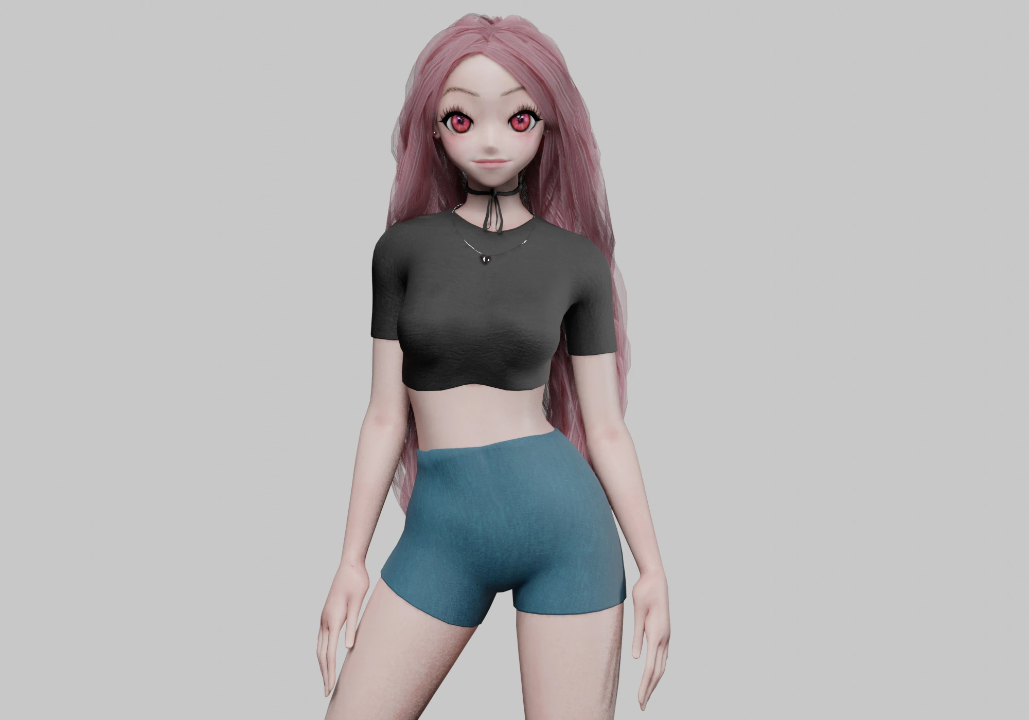 Basic sweet girl V37365 3D Model .c4d .max .obj .3ds .fbx .stl .blend 