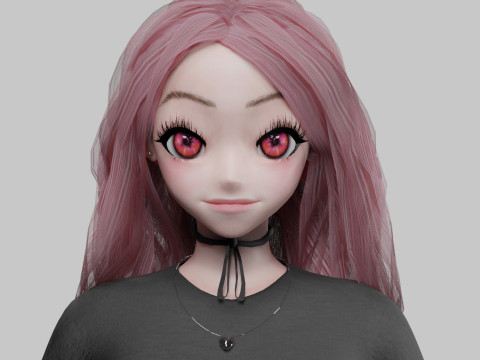 Basic sweet girl V37365 3D Model