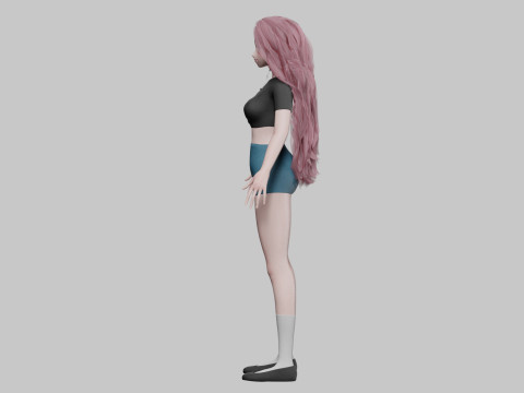 Basic sweet girl V37365 3D Model