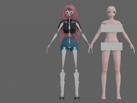 Basic sweet girl V37365 3D Model