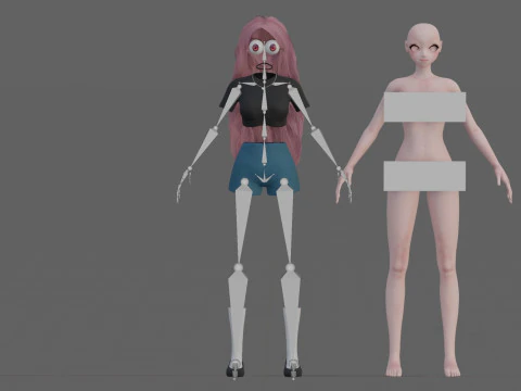 Basic sweet girl V37365 3D Model