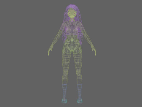 Basic sweet girl V37365 3D Model