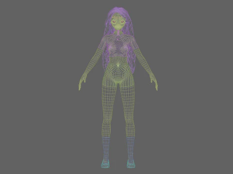 Basic sweet girl V37365 3D Model