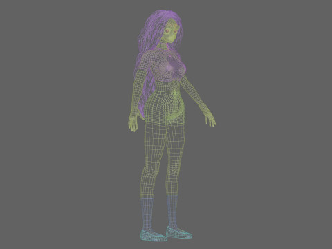 Basic sweet girl V37365 3D Model