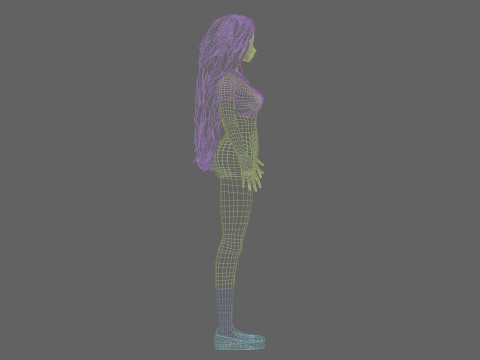 Basic sweet girl V37365 3D Model