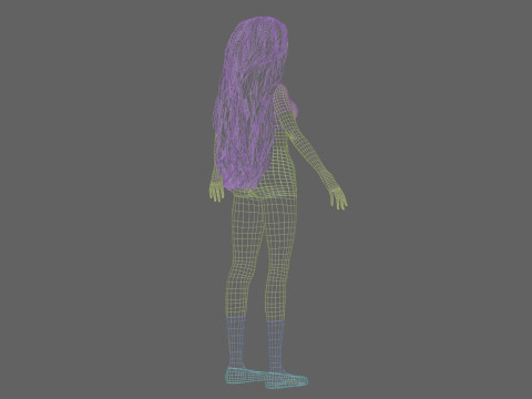 Basic sweet girl V37365 3D Model