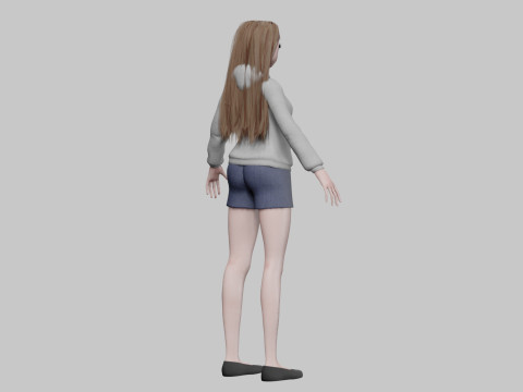 Beautiful anime girl V31221 Modelo 3D
