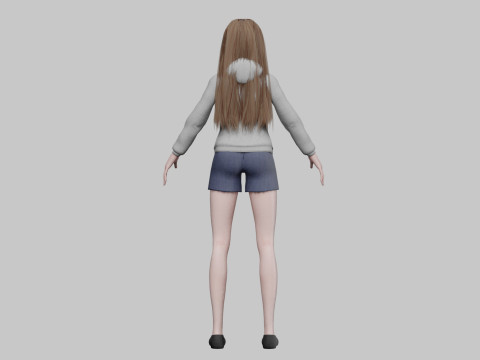 Beautiful anime girl V31221 Modelo 3D