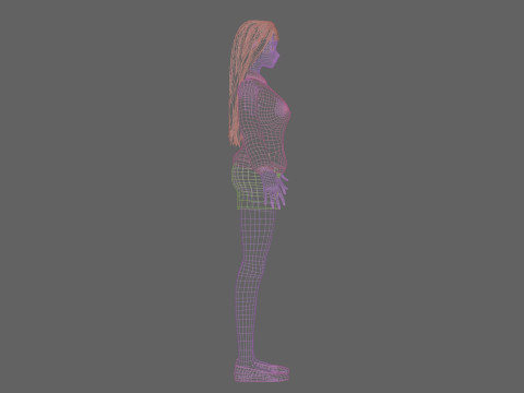 Beautiful anime girl V31221 Modelo 3D