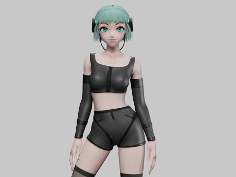 Beautiful Basic girl V35191 3D 모델