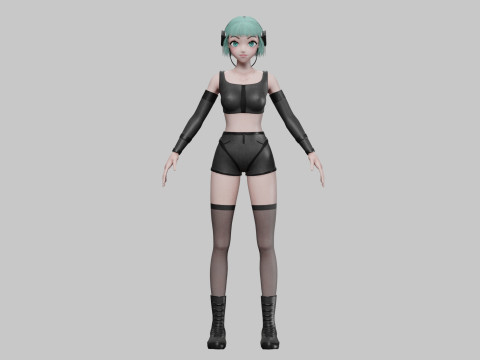 Beautiful Basic girl V35191 3D Model