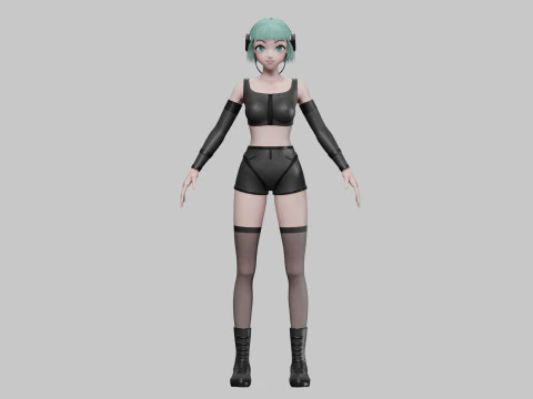 Beautiful Basic girl V35191 3D Model