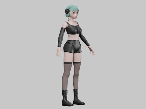 Beautiful Basic girl V35191 3D Model