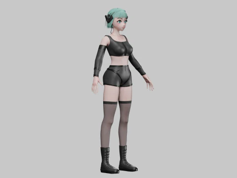 Beautiful Basic girl V35191 3D Model