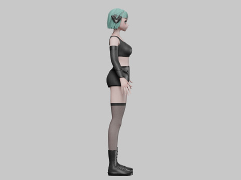 Beautiful Basic girl V35191 3D Model