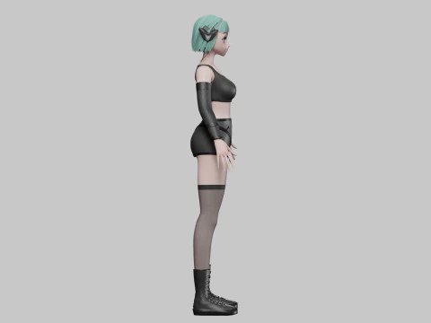 Beautiful Basic girl V35191 3D Model