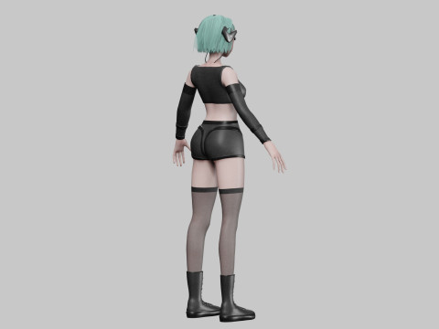 Beautiful Basic girl V35191 3D Model