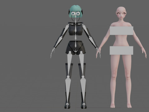 Beautiful Basic girl V35191 3D Model