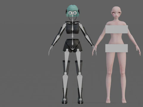 Beautiful Basic girl V35191 3D Model