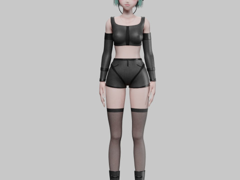 Beautiful Basic girl V35191 3D Model