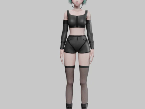 Beautiful Basic girl V35191 3D Model