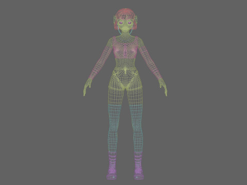 Beautiful Basic girl V35191 3D Model