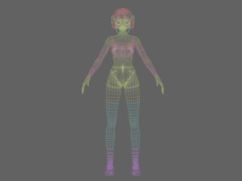 Beautiful Basic girl V35191 3D Model