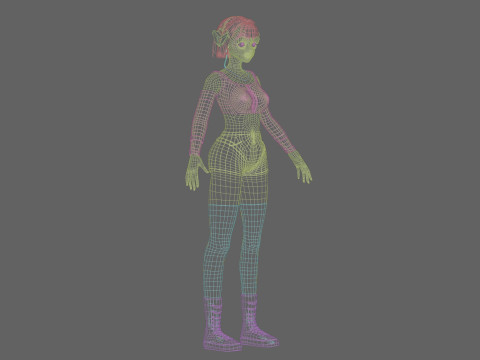 Beautiful Basic girl V35191 3D Model