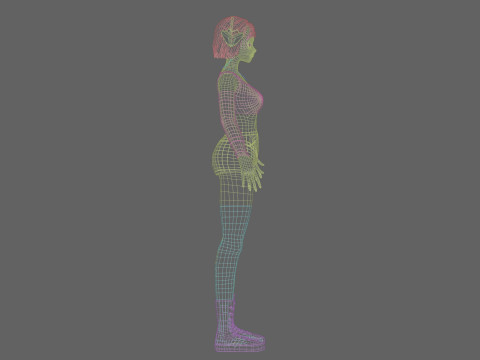 Beautiful Basic girl V35191 3D Model