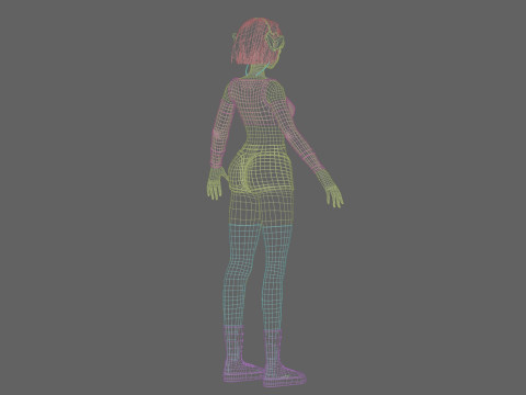 Beautiful Basic girl V35191 3D Model