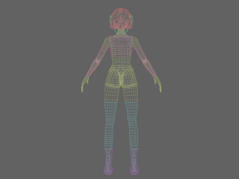 Beautiful Basic girl V35191 3D Model
