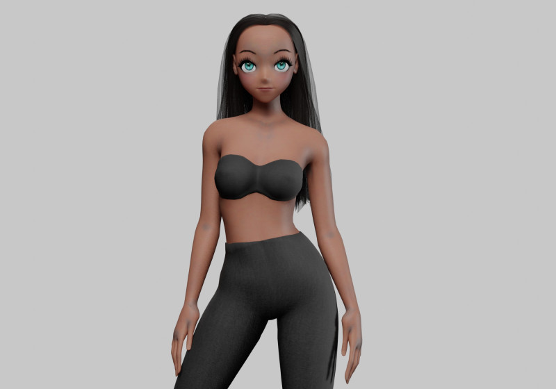 Cartoon cute girl V28042 Modelo 3D .c4d .max .obj .3ds .fbx .stl .blend 