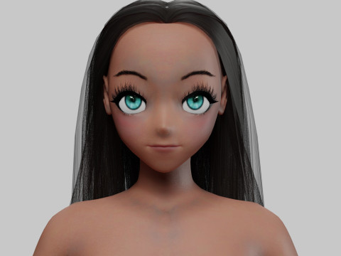 Cartoon cute girl V28042 Modelo 3D