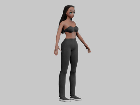 Cartoon cute girl V28042 Modelo 3D