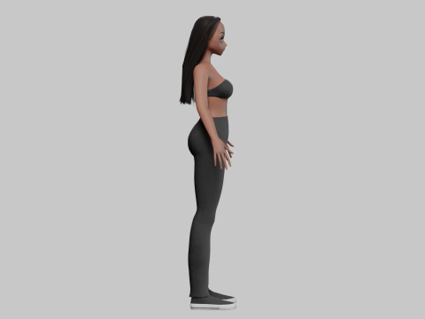 Cartoon cute girl V28042 Modelo 3D