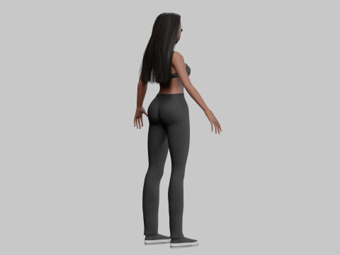 Cartoon cute girl V28042 Modelo 3D