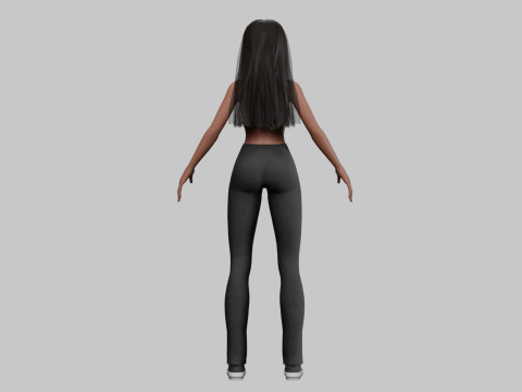 Cartoon cute girl V28042 Modelo 3D