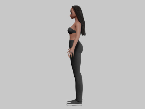 Cartoon cute girl V28042 Modelo 3D