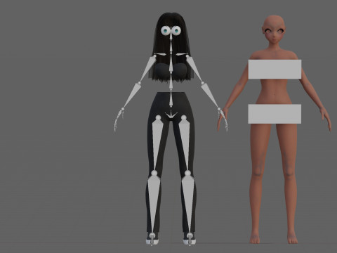 Cartoon cute girl V28042 Modelo 3D