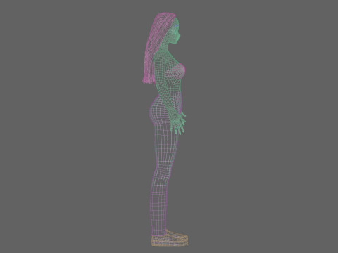 Cartoon cute girl V28042 Modelo 3D