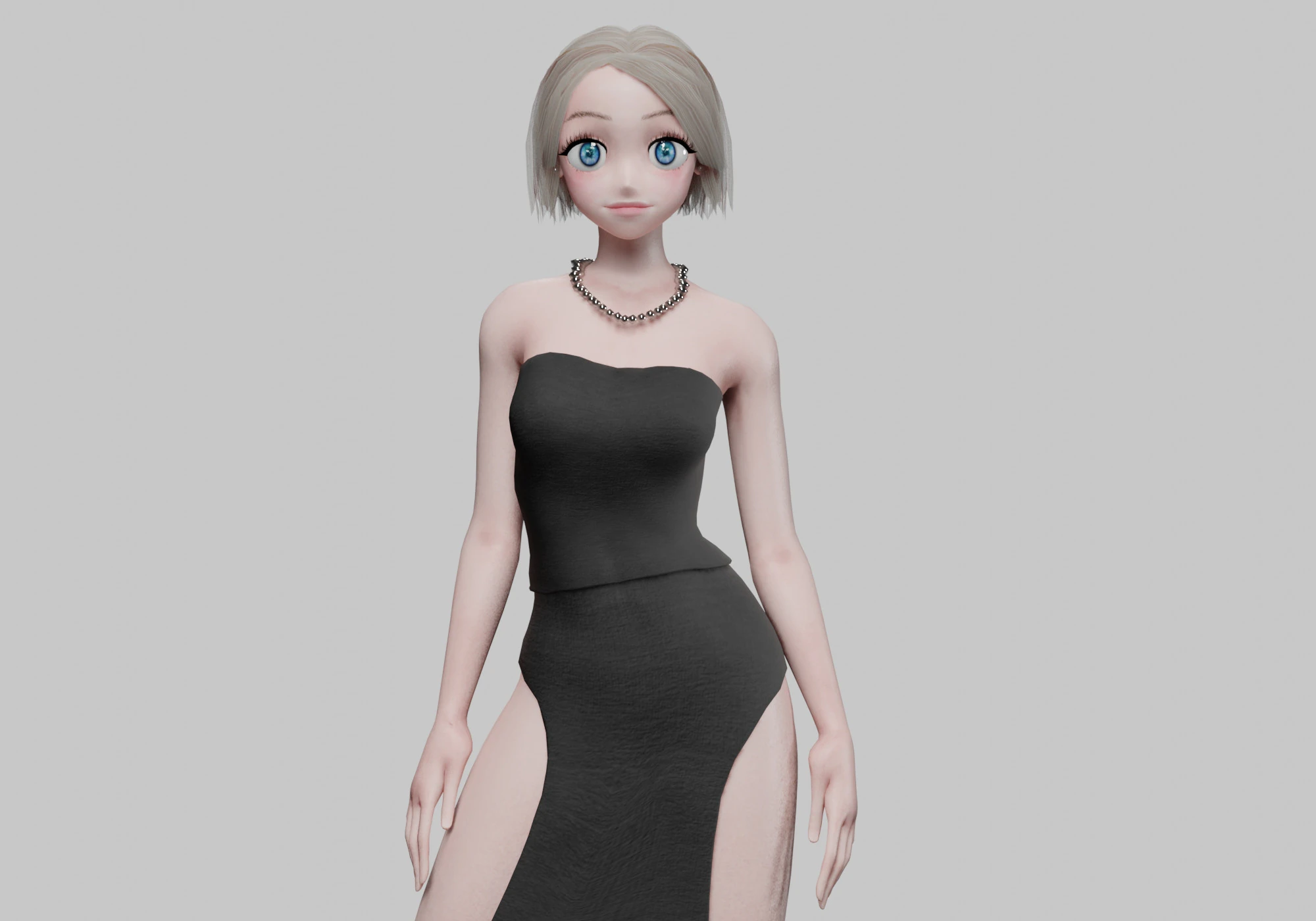 Classic Basic girl V26450 3D Model .c4d .max .obj .3ds .fbx .stl .blend 