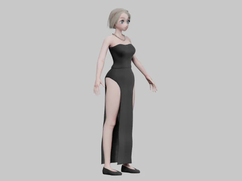 Classic Basic girl V26450 3D Model