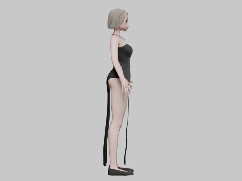Classic Basic girl V26450 3D Model